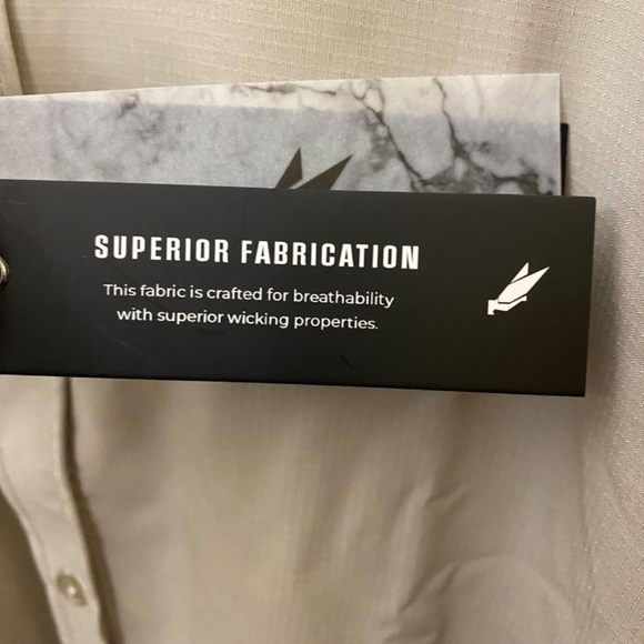 Stone Falcon Tan Collared Button Up Shirt XL NWT - Picture 3 of 9